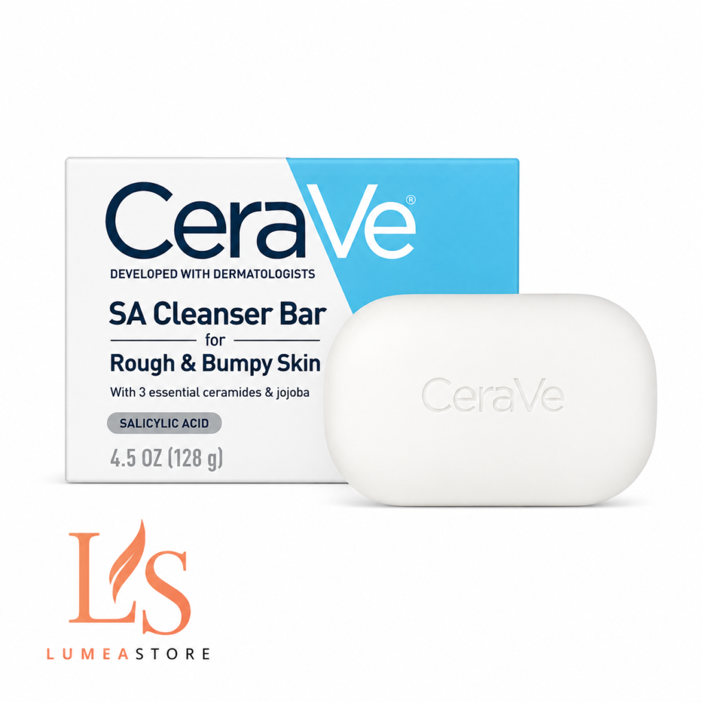 CeraVe SA Cleanser zeep 128g - Salicylzuur Reinigingsbar voor Ruwe en Bobbelige Huid