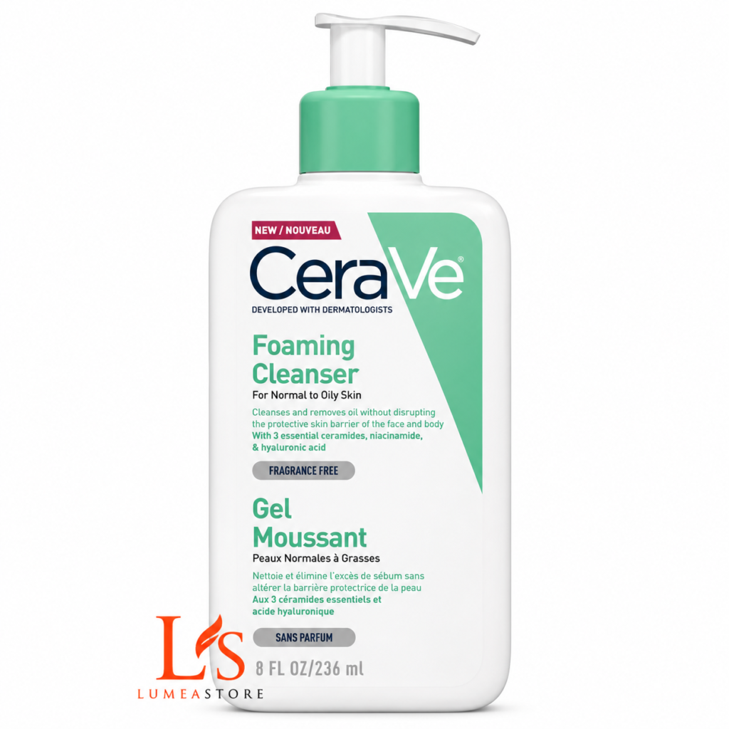 CeraVe Foaming Cleanser 236 ml - Schuimende Reinigingsgel voor Normale tot Vette Huid
