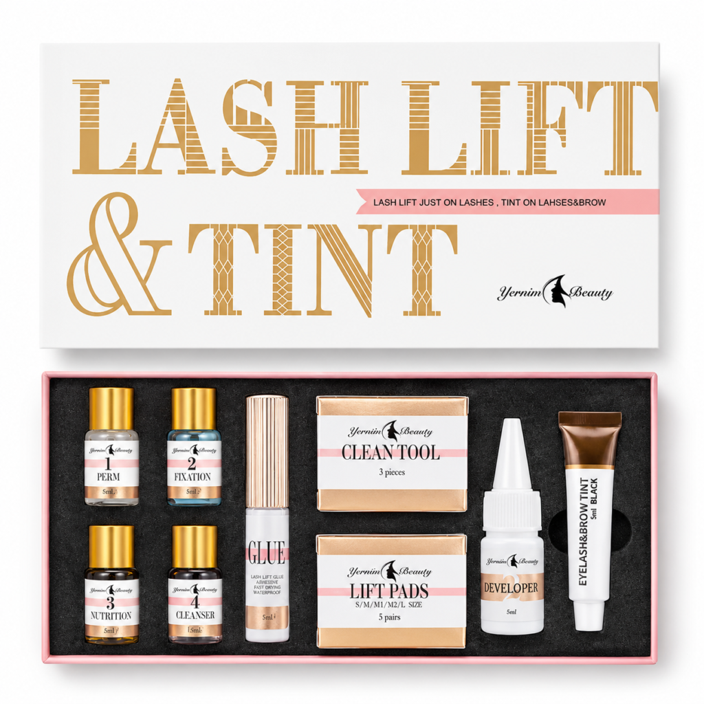 Yermin Beauty Lash Lift & Tint Kit – Complete Wimperlift Set met Wimperverf & Brow Tint