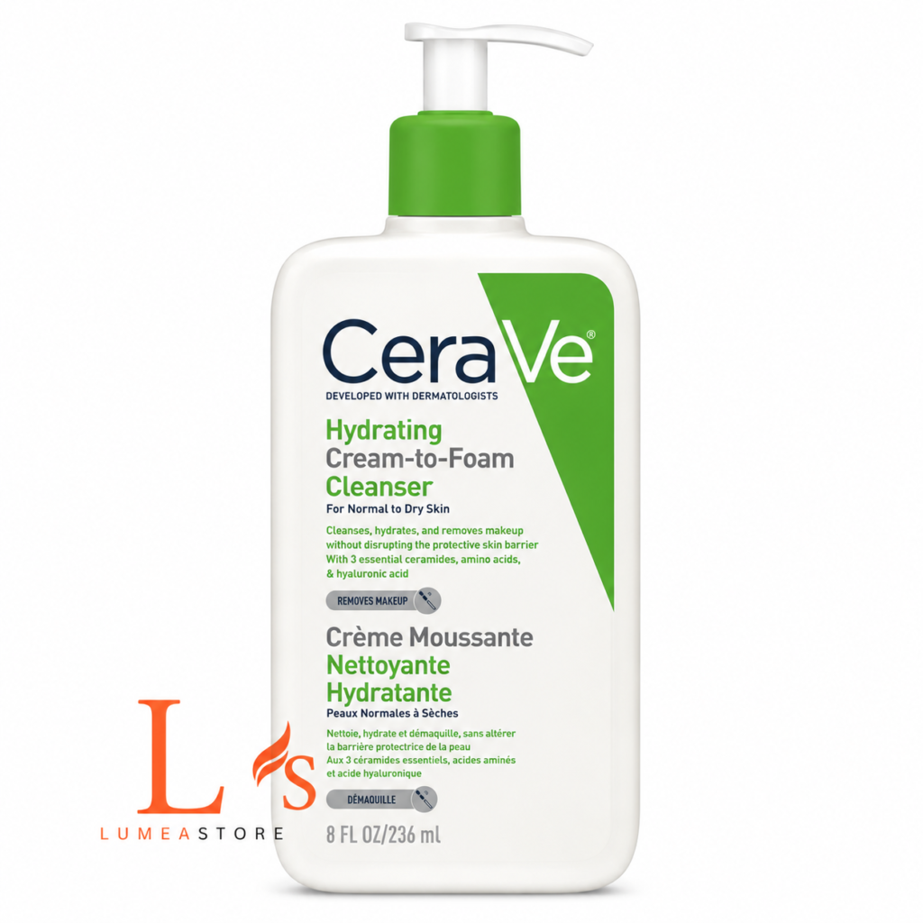 CeraVe Hydraterende Crème-naar-Schuim Reiniger voor Normale tot Droge Huid 236ml