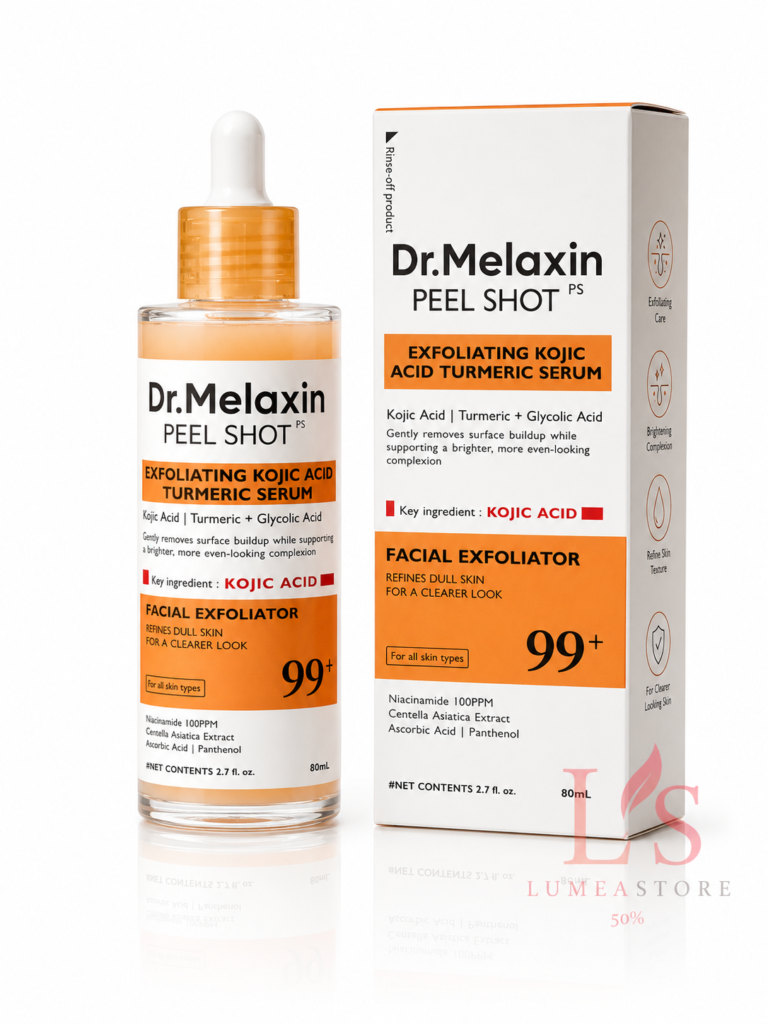 Dr. Melaxin Peel Shot Exfoliating Kojic Acid & Turmeric Serum – Pigmentvlekken & Doffe Huid – 80 ml