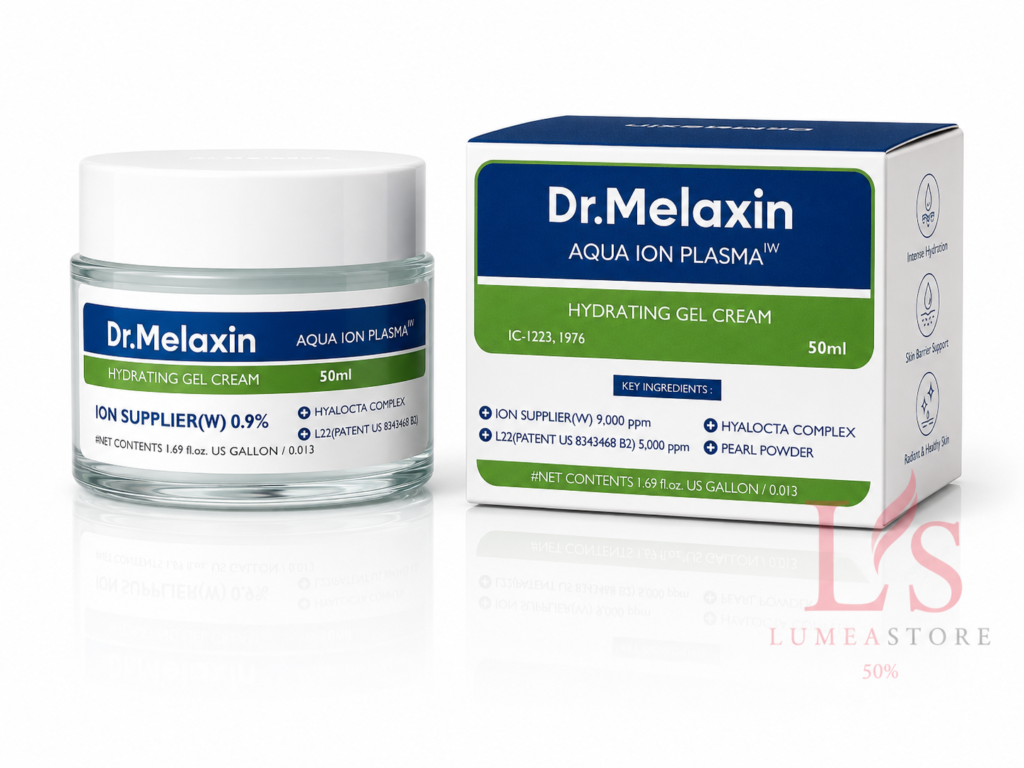 Dr. Melaxin Aqua Ion Plasma Hydrating Gel Cream – Hydraterende Gelcrème met Hyaluronzuur & Niacinamide – 50 ml
