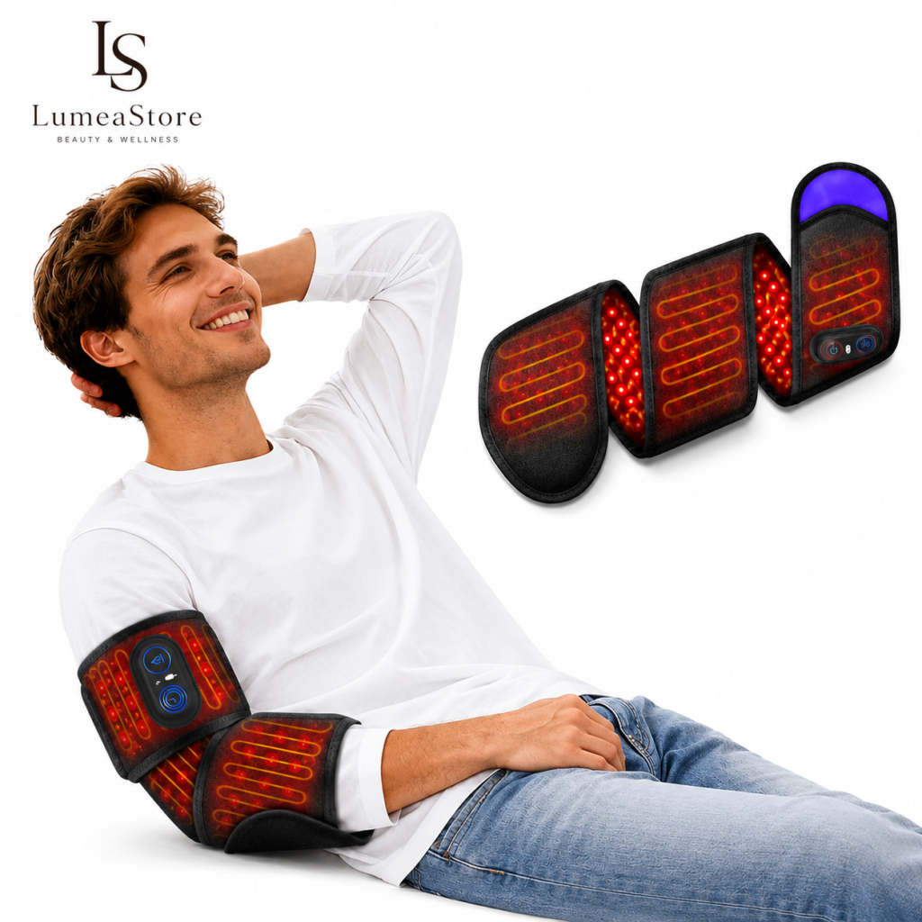Draadloze Red Light Therapy Warmteband – Oplaadbare Verwarmingsband voor Arm, Elleboog, Pols & Knie