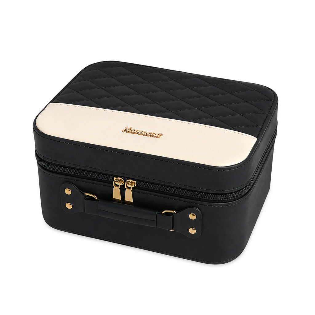 Make-up Tas met LED Spiegel & 3 Lichtstanden – Grote Make-up Organizer, Beautycase & Reistas – Zwart
