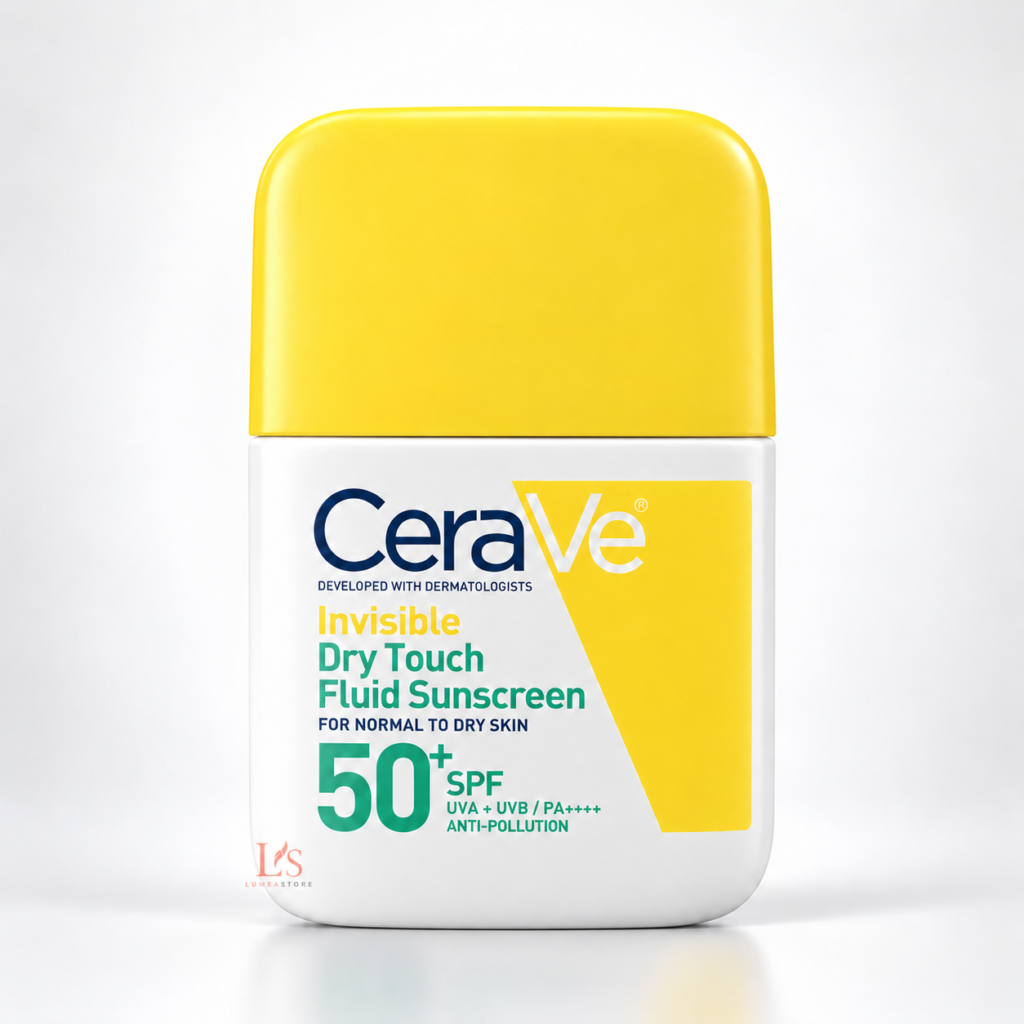 CeraVe Invisible Dry Touch Zonbescherming SPF 50+ 50ml – Lichte Gezichtszonnecrème met Hoge UVA/UVB-Bescherming